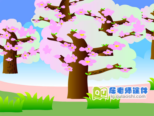 大班语言《小桃树的礼物》FLASH动画课件1