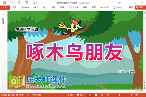 中班科学课件《啄木鸟朋友》教案PPT课件