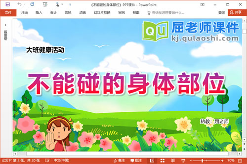 大班健康课件《不能碰的身体部位》PPT课件教案