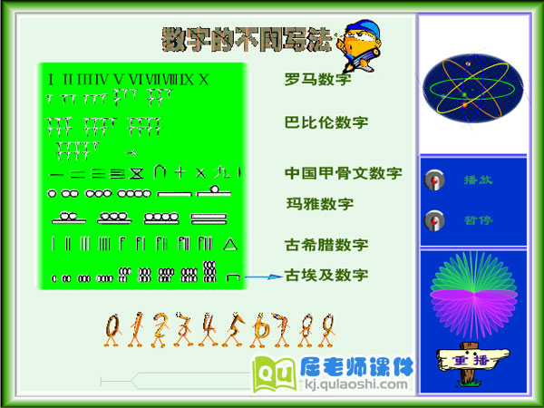 大班数学《认识图形2-数字的不同写法》FLASH课件