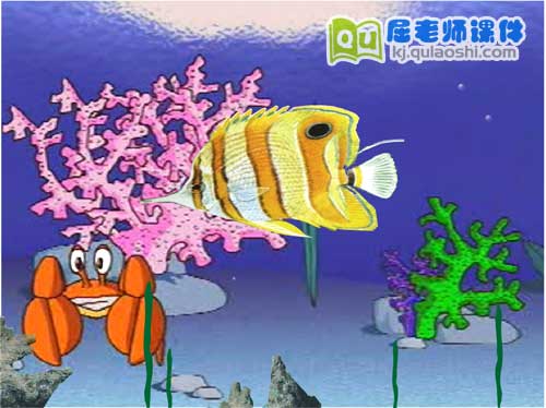 大班美术课件《美丽的海洋鱼》FLASH动画课件