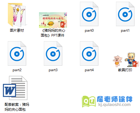 《猪妈妈的夹心面包》PPT课件+配音+教案+教具