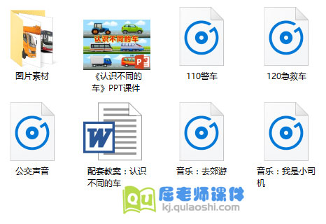 《认识不同的车》PPT课件教案音频图片