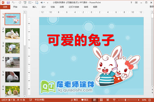 小班科学课件《可爱的兔子》PPT课件
