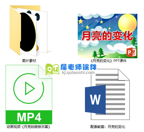 《月亮的变化》PPT课件教案动画图片