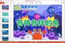 大班美术线描画课件《各种各样的鱼》PPT课件教案图片