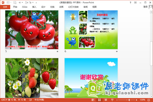 中班语言儿歌课件《害羞的番茄》PPT课件教案录音3