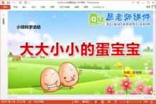 小班科学课件《大大小小的蛋宝宝》PPT课件教案下载