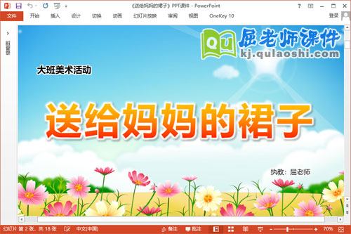 大班美术妇女节课件《送给妈妈的裙子》PPT课件教案学具