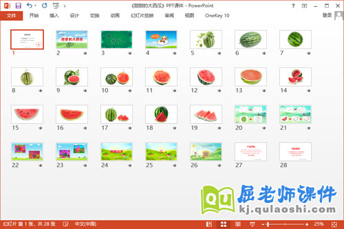 小班美术课件《甜甜的大西瓜》教案动画PPT课件2