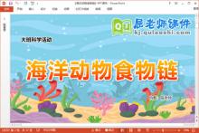 大班科学课件《海洋动物食物链》教案视频学具PPT课件