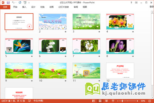 中班科学课件《花儿大不同》教案图片PPT课件2