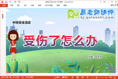 中班安全课件《受伤了怎么办》教案PPT课件