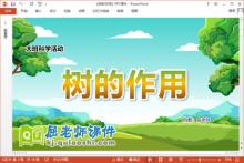 大班科学课件《树的作用》教案PPT课件下载