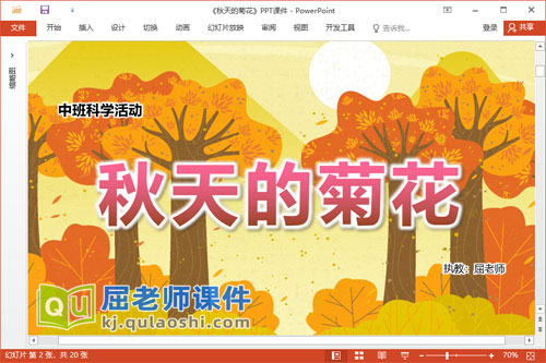 中班科学优质课件《秋天的菊花》PPT课件教案