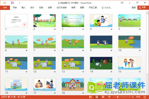 大班安全故事课件《小兔迷路了》教案PPT课件2