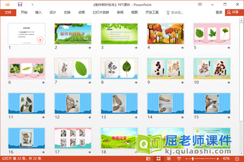 中班科学课件《制作树叶标本》教案音乐PPT课件2