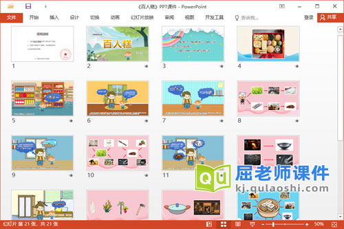 中班语言故事课件《百人糕》教案图片PPT课件2