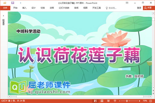 中班科学课件《认识荷花莲子藕》教案PPT课件