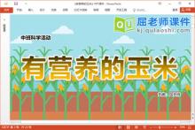中班科学课件《有营养的玉米》PPT课件教案记录表下载
