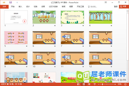 大班音乐课件《三只猴子》PPT课件教案音乐图片2