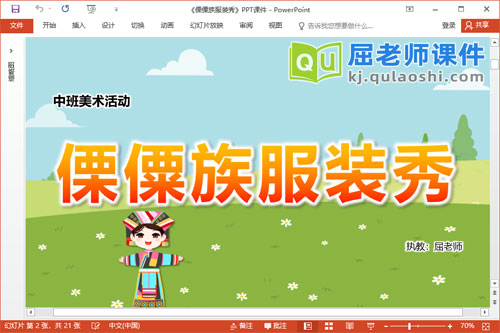 中班美术课件《傈僳族服装秀》PPT课件教案