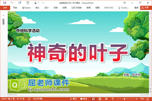 中班科学课件《神奇的叶子》教案视频PPT课件