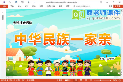 大班社会课件《中华民族一家亲》PPT课件教案
